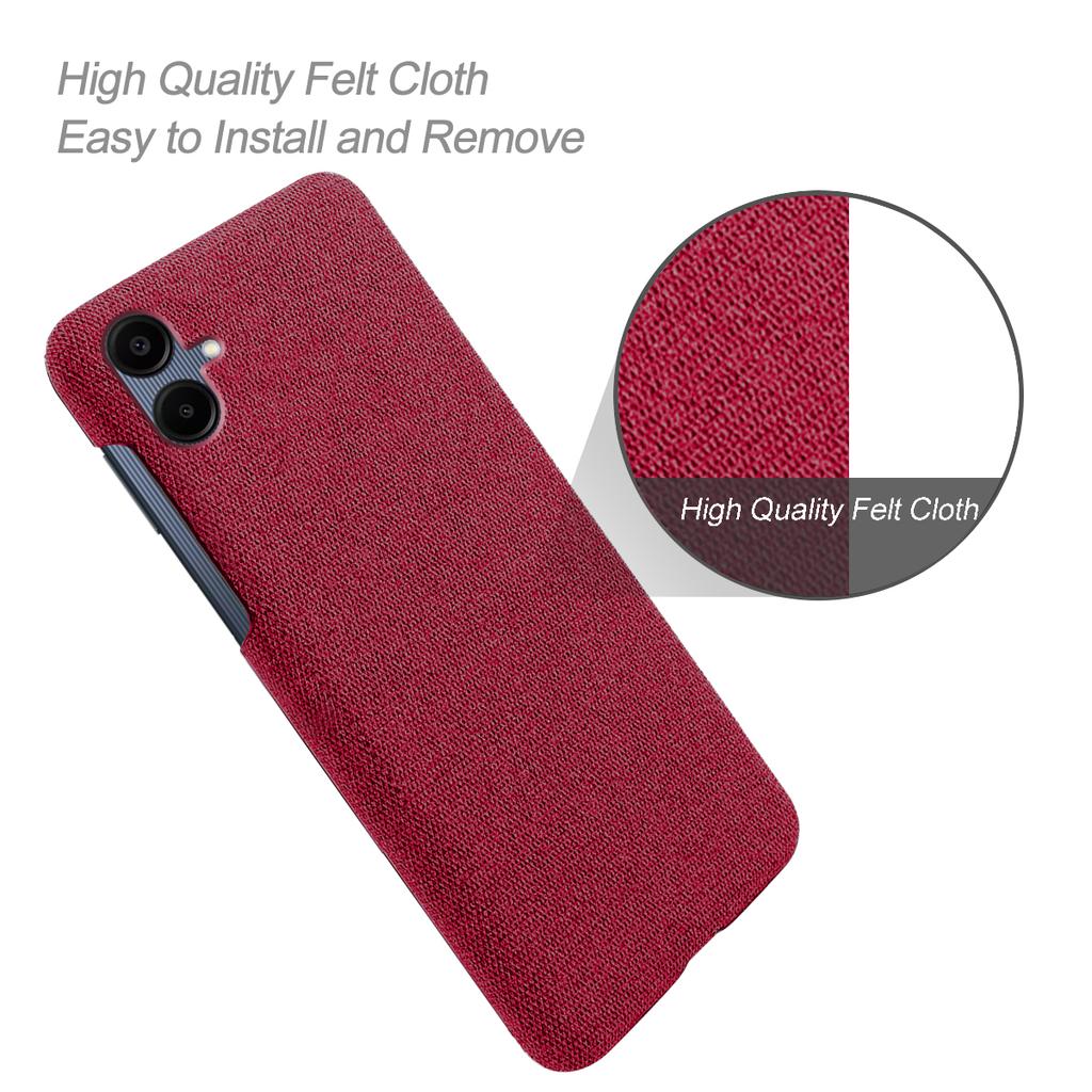 For Samsung Galaxy A06 4G Case Cloth Texture Anti-Scratch Protective PC Phone Cover