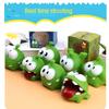 1 Stück Kawaii Seilschneider Große Augen Frosch Puppe Spielzeug Plüschtier Quetsch Geräusch PVC Grüne Bohne Frosch Kinderspielzeug Weihnachtsgeschenk