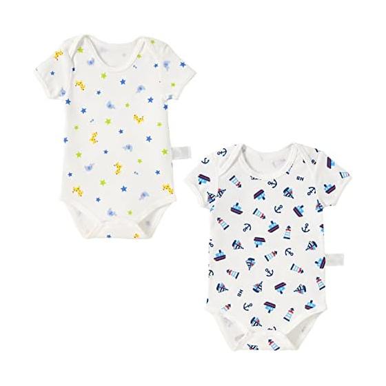 [Miki House Hot Biscuits] Short sleeve body shirt set of 2 (covered) 74-9930-574