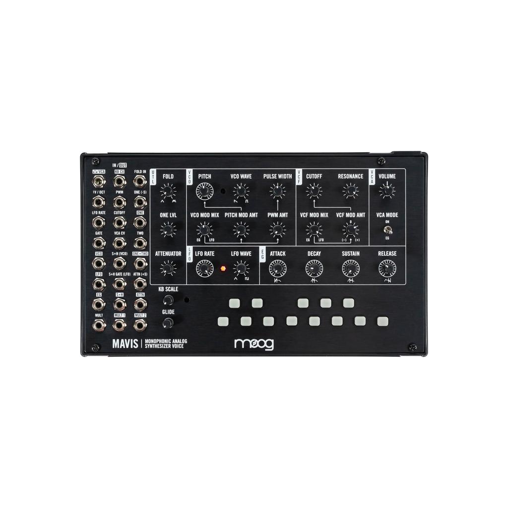 MOOG Mavis Standalone Analog Synthesizer Kit with Keyboard Includes Analog Envelope Wave Folders and Dust Cover Semi-Modular Oscillators, Filters,