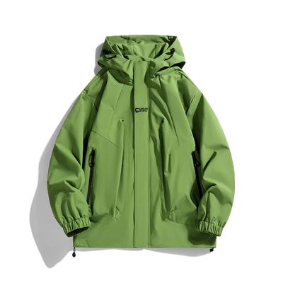 Giacca da Montagna Impermeabile Antivento con Cappuccio per Uomo e Donna Coppie Casual All-in-one Giacca alla Moda
