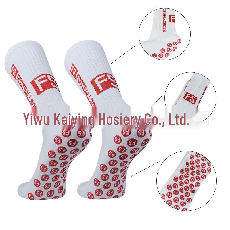 FS Sports Non-slip Thickened Towel Bottom Football Socks for Adults