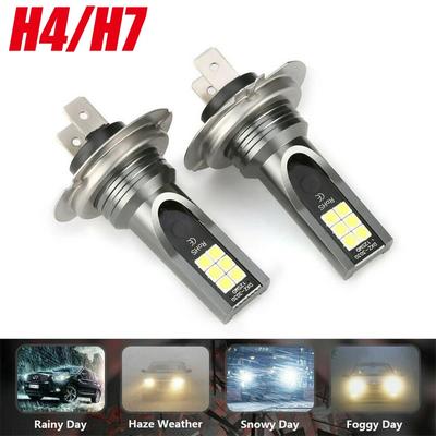 H4 H7 Led Headlight Bulb Kit Car Fog Light Bulbs High Low Beam 110w 30000lm Super-Bright 6000k White Led Lights For Vehicles
