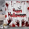 Funny Cat Halloween Shower Curtain Pumpkin Spider Animal Holiday Gift Polyester Curtains Bathroom Decor Hooks For Made Of
