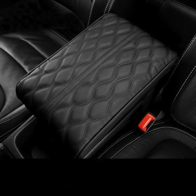 Piele PU Cotieră pentru mașină Husă pernă universală Consolă centrală Wave Broderie Auto Scaun Caseta de protecție Pernă Suport pentru mâini