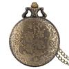 Vintage Bronze Handsome Eagle Carved Quartz Sport Pocket Watch German Eagle Necklace Eagle Lover Gift