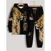 Fashion Skull 3D Print Hoodie Sweatpants Set Men