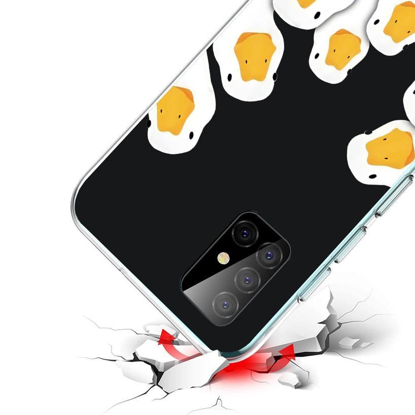 Cartoon Duck Goose Game Cover Phone Case For Samsung Galaxy A12 A22 A32 A52 A72 A02S Phone Case Note 20 Ultra 10 S10 Plus A51 A7