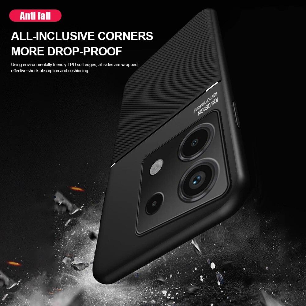 Redmi Note13 Pro 5G Case Car Magnetic Holder Leather Phone Cover for Redmi Note 13 Pro Plus Pro+ 5G TPU Soft Frame Protect Funda