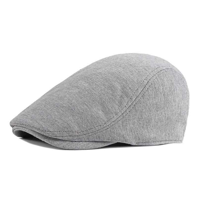 New Spring Beret Hat Men Women Solid Color Knitted Visor Golf Cap Casual Herringbone Newsboy Cap Peaked Duckbill Hat 12 Colors