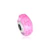 Passar Europa Armband Rosa Blomma Muranoglas Berlocker 925 Sterlingsilver Pärlor för Smyckestillverkning Berloque