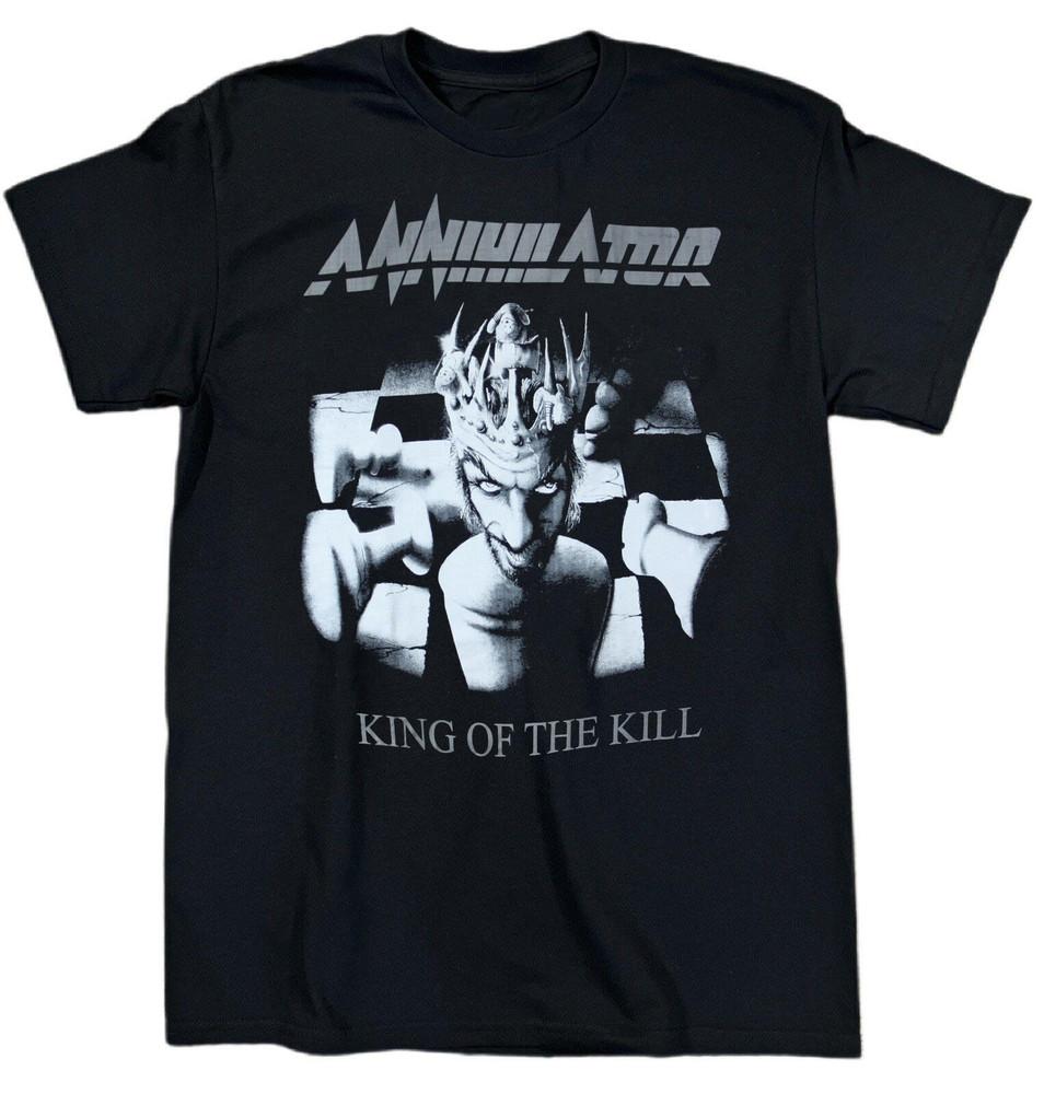 Винтажная футболка Annihilator Band KING OF THE KILL Хлопок Черный S-5XL Унисекс BL606 Унисекс Футболка XXXL