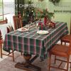 Yingchuang Holiday Plaid Snowflake Tablecloth - Rectangular Polyester Cotton Blend for Christmas Dining