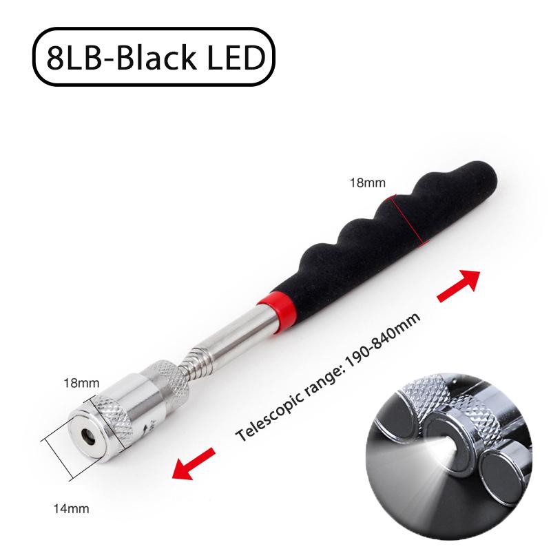 

Телескопическая магнитная ручка для ремонта автомобиля, регулируемый всасывающий стержень, палка для сбора гаек, болтов с легкими автомобильными аксессуарами