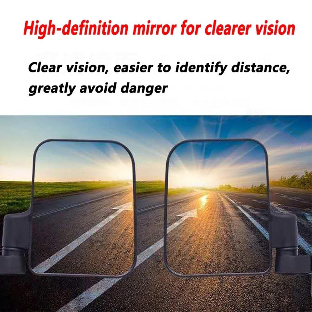 2pcs New Left & Right Electric Tricycle Mirror High Definition 360° Rotated Tricycle Side Mirror Closed Adjust Rearview Mirror