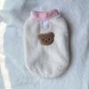 New Soft Dog Sweater Teddy Style Cute Bear Pattern Puppy Winter Vest Warmth Design with Leash Hook Pet Clothes Cold Weather