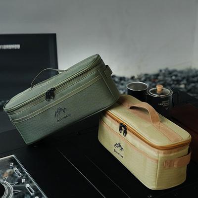 1 pièce Sac de rangement pour vaisselle de camping en plein air Multifonctionnel Pique-nique Batterie de cuisine Bol Baguettes Organisateur Pochette pour voyages de camping