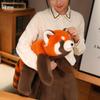 1Pc 30cm Lovely Plush Lying Grey Raccoon Toys Kawaii Panda Fox Plushie Pillow Stuffed Soft Animal Cushion Birthday Gift