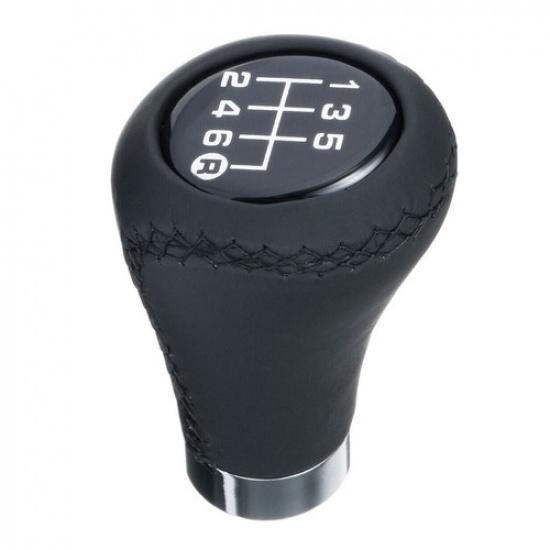 6 Speed Car Gear Stick Shift Knob Shifter Lever Leather Black Universal Manual