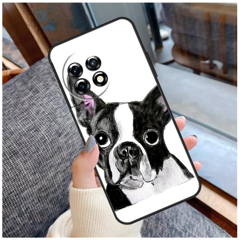 Boston Terrier Dog Case For OnePlus 13R 13T 12R 10R 10T 15 13 12 11 10 9 Pro Nord 5 CE 2 3 4 Lite N20 N30 Coque