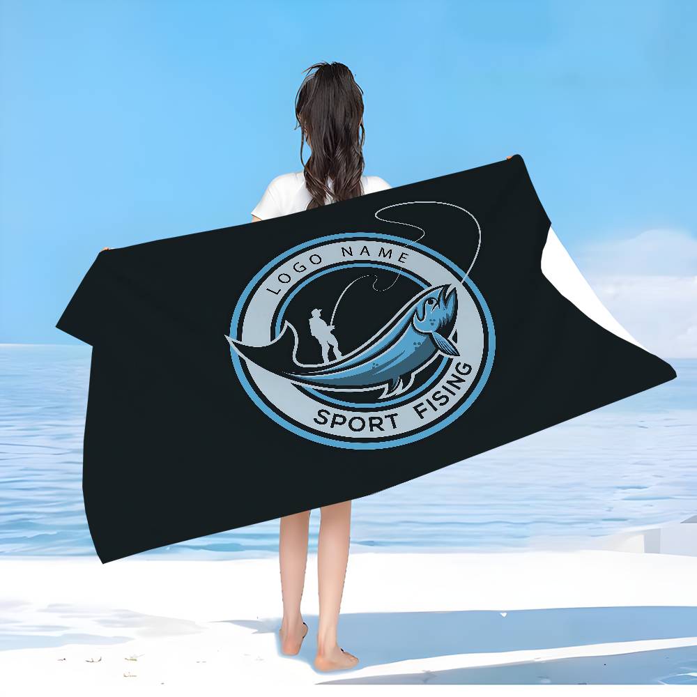 

1pc Fashion N-Nash F-Fishing Microfiber Printed Beach Towel Mountain Climbing Yoga Beach Swimming Running Absorbent Soft Towel W40*H60(CM)
