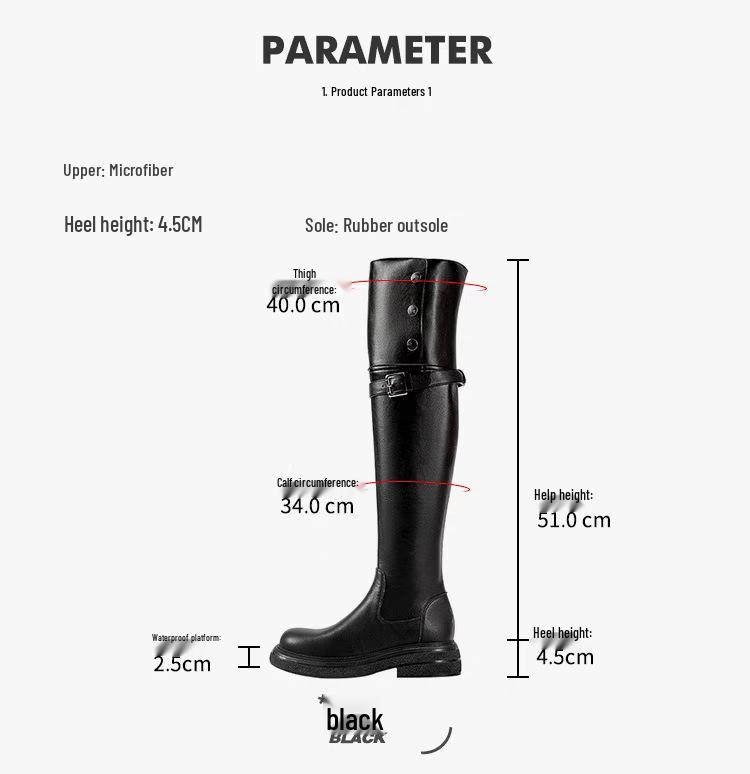 Women's Thick-Soled Retro Over-the-Knee Knight Boots - Autumn/Winter Fashion Martin Boots