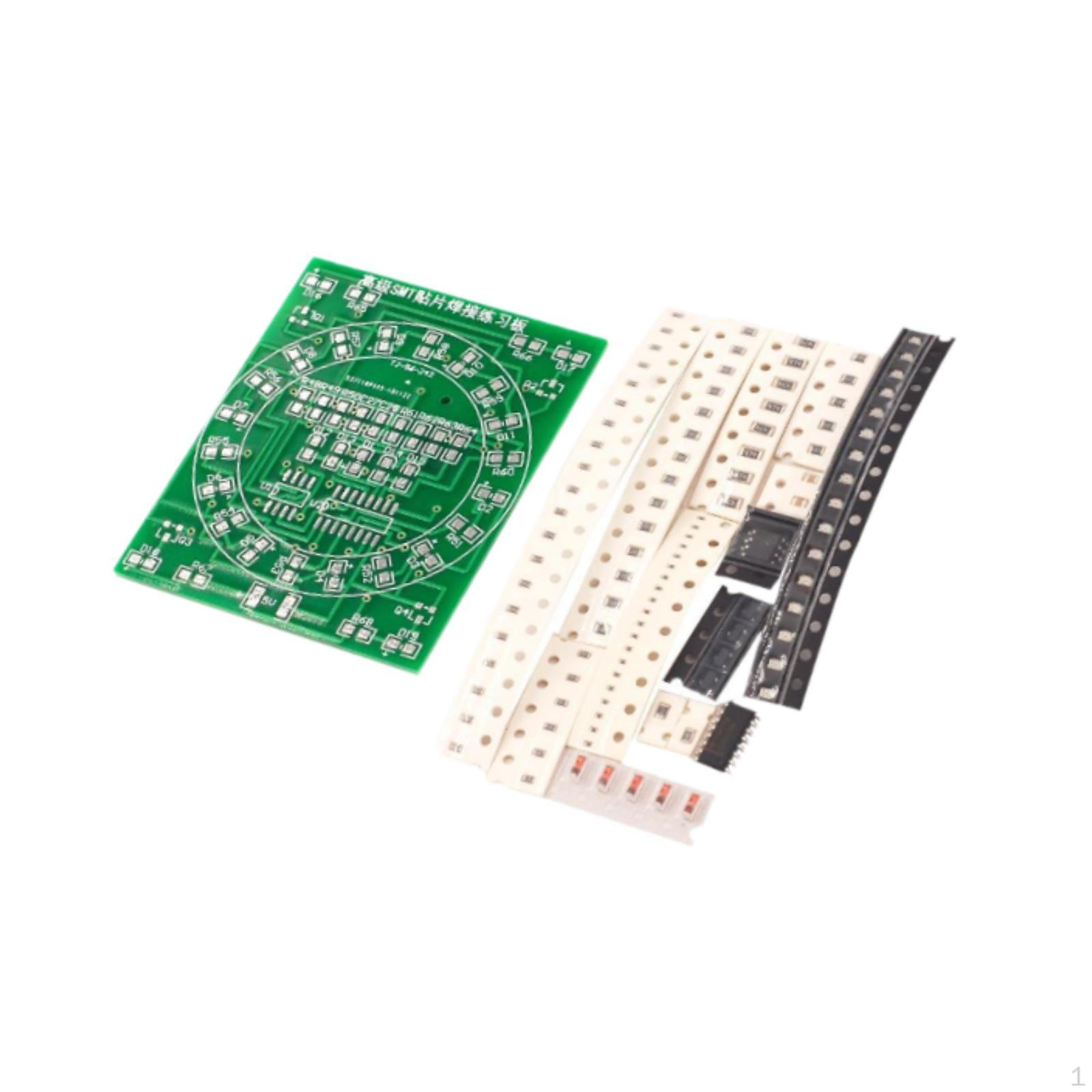 

SMD Components Practice Board,Soldering Compact Learning Board Sturdy Beginners CD4017 and