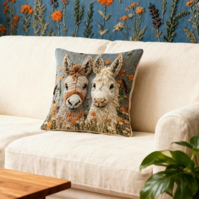 Federa Stampa Asino Design Facile da Curare Morbida Traspirante Copricuscino Divano Camera da Letto Patio Arredamento Casa