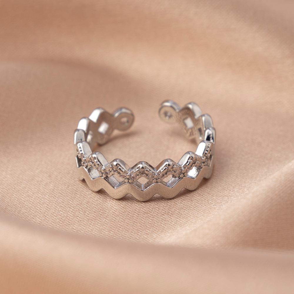 Korean Minimalist Adjustable Open Band Ring for Women