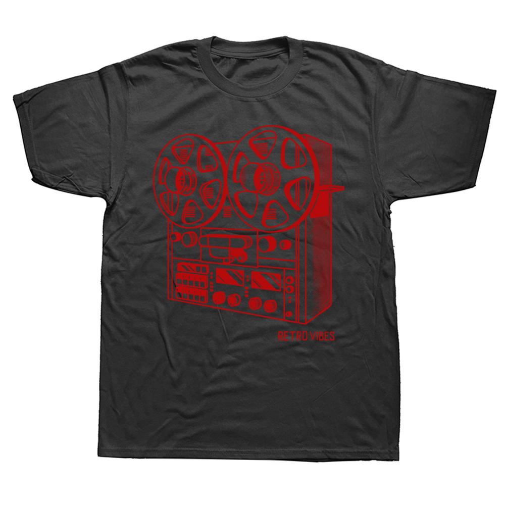 Novelty Cassette Tape Reel To Reel Analog Sound System T Shirts Streetwear Short Sleeve Birthday Gifts Summer Style Tshirt