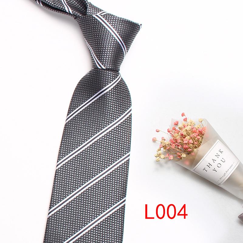 Business Dress Striped Tie, Polyester Cotton Jacquard 8Cm Striped Plaid Tie Source
