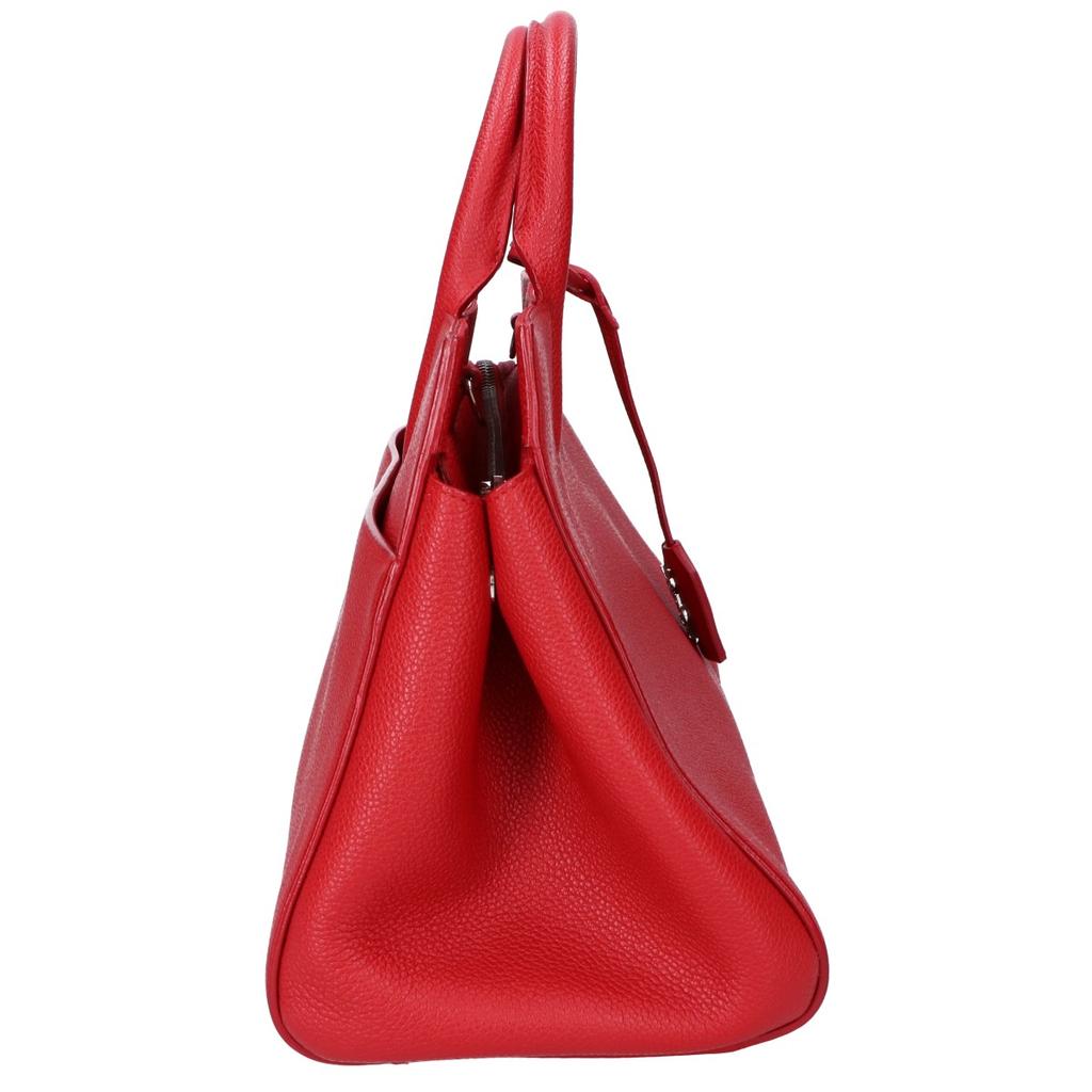 SAINT LAURENT PARIS [Excellent Condition] 400413 B680N Cabas Rive Gauche 2-Way Handbag RedUsed