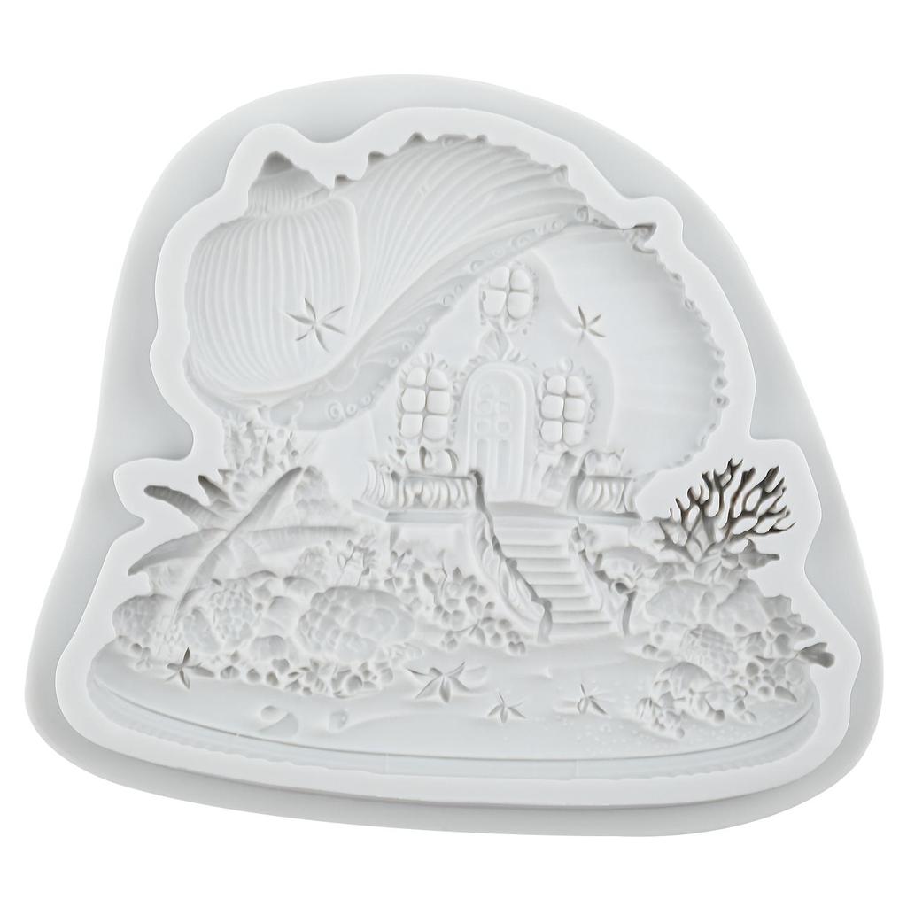 Shell House Silicone Mold Conch House Fondant Molds Cake Decorating Tools Theme Cake Dessert Decorated Chocolate Candy Mold