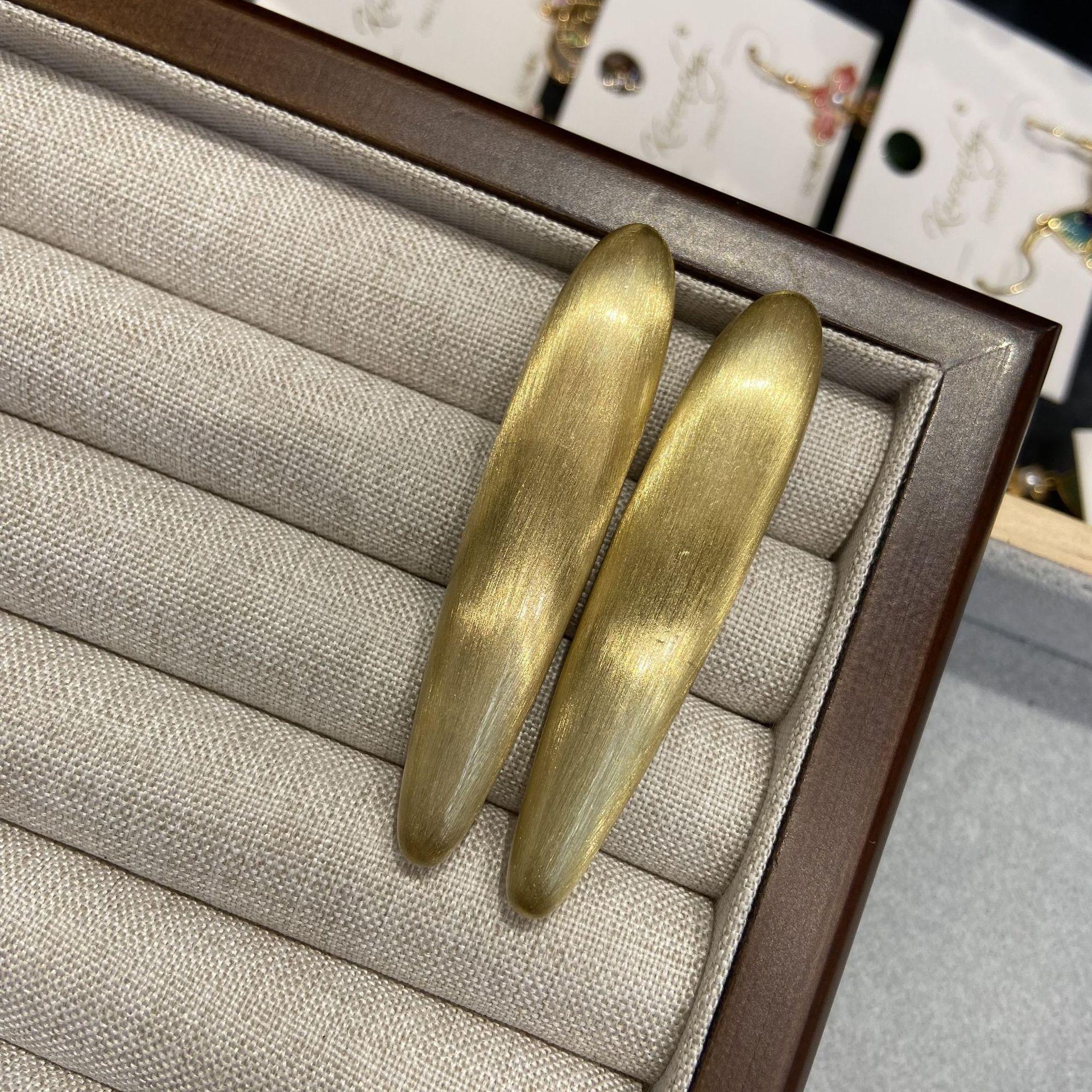 

Exaggerated And Minimalist Light Luxury High-End Cold Wind Personalized Long Earrings Fashionable Long Brushed Stud Earrings Earrings