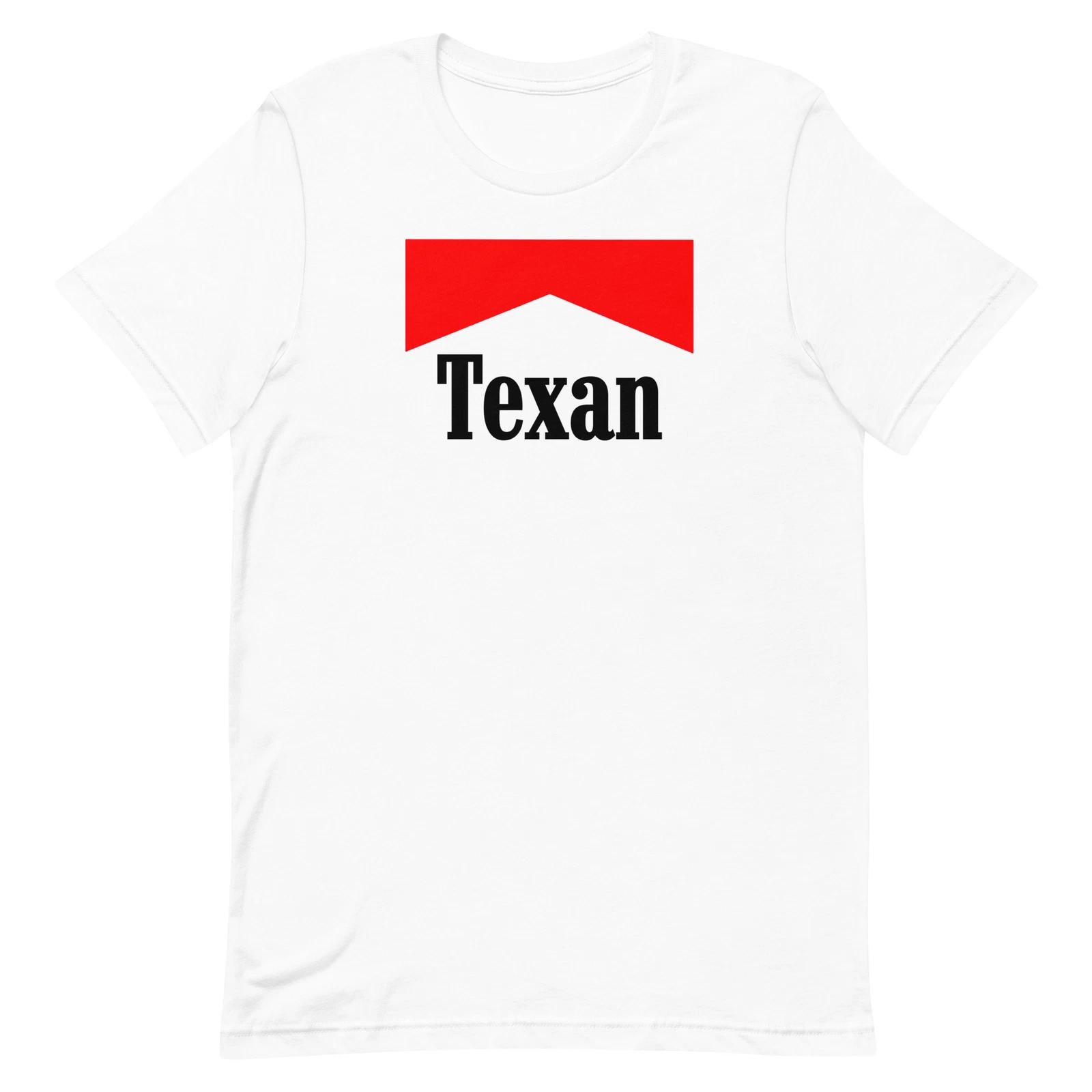 Texan Texas Pride White Graphic Tee Shirt Unisex 100% Cotton T-shirt Mens Tees Top S