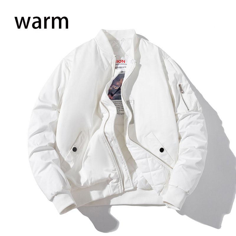 Men Jacket Women Solid Autumn Winter Jacket Fashion Vintage Hooded Baseball Coat Casual Windbreak Red Pink
