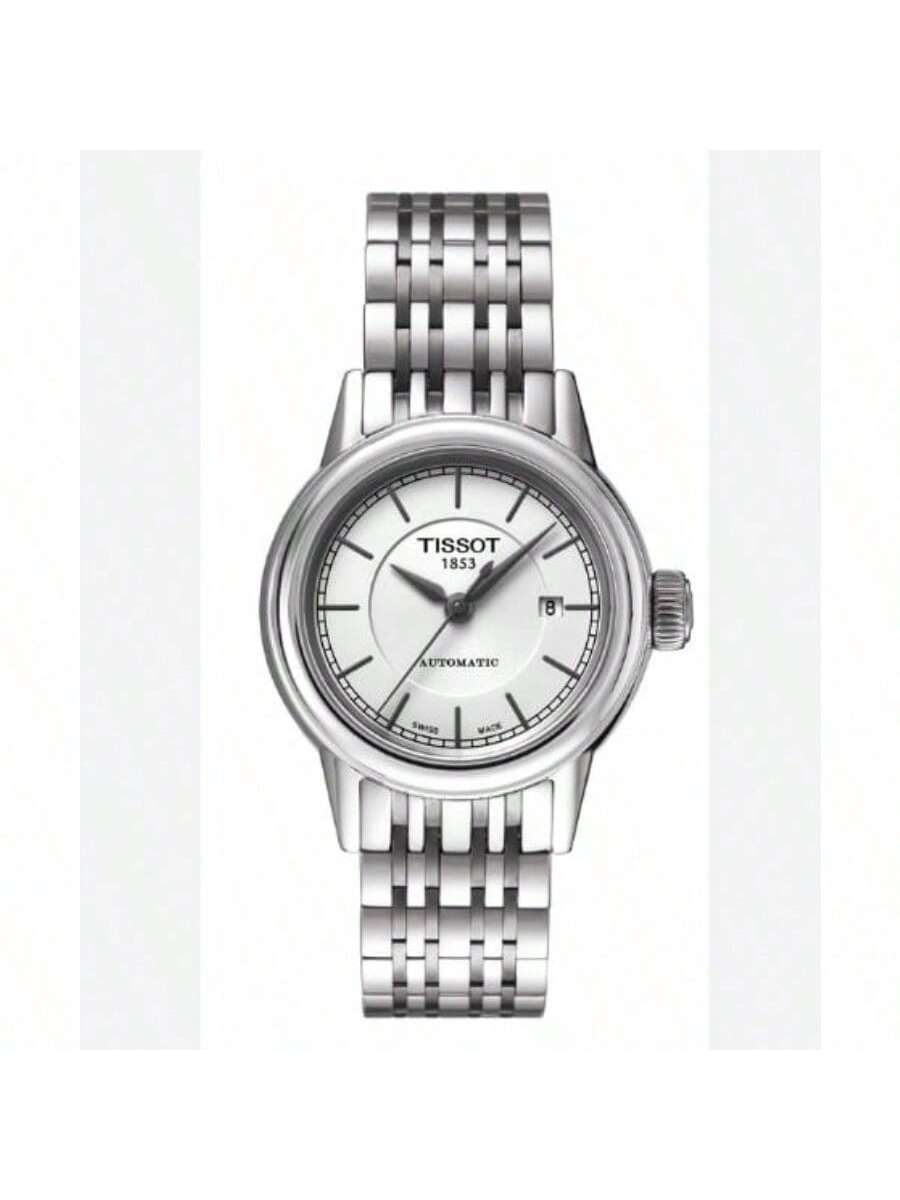TISSOT Carson Series Automatic Mechanical Movement Couple s Mechanical Watch, Women s, Swiss, 28.5mm, Model T085.207.11.011.00 белый