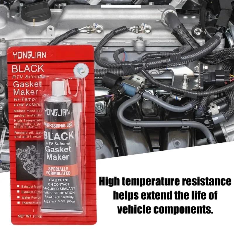 50ml automobilový těsnící tmel Tekutý těsnící tmel Těsnění motoru Těsnění černé kapaliny Těsnění odolné proti oleji