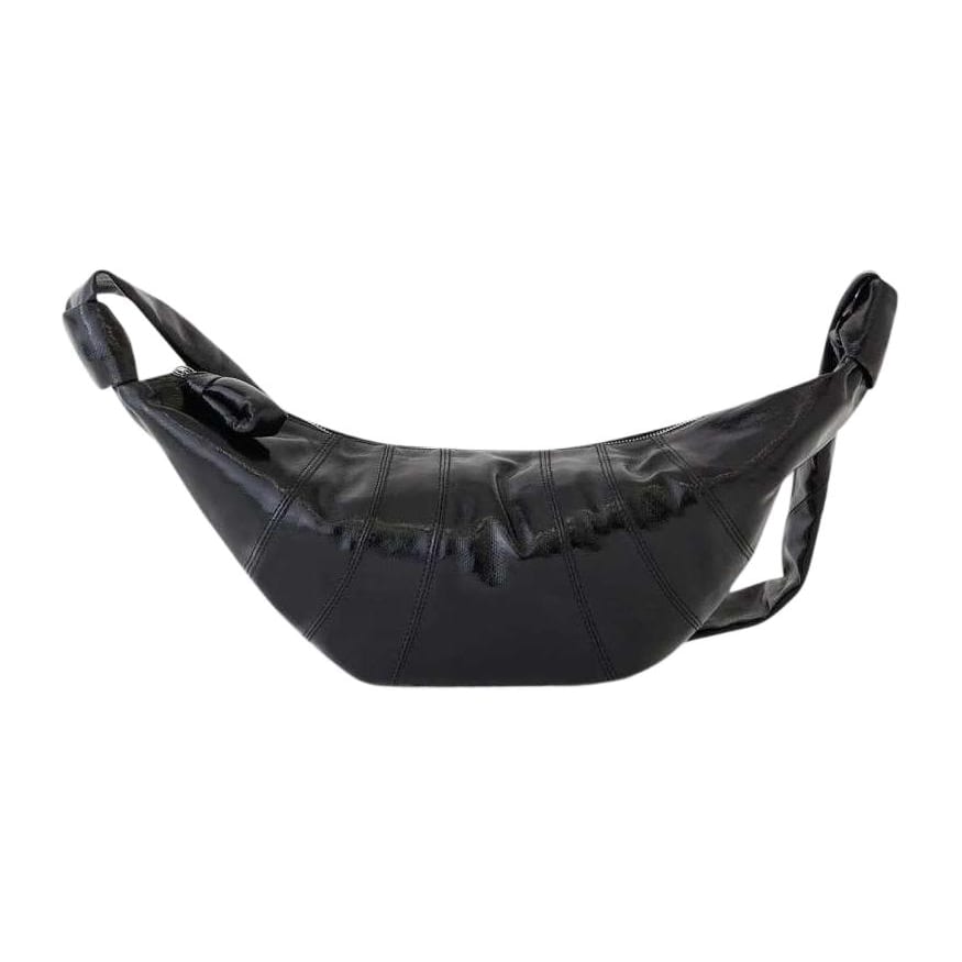 Lemaire Croissant Calfskin Croissant Bag Shoulder Bag Medium Women's Black BG0001-LL0018-999