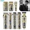 Men's Professional Hair Clipper IPX6 Waterproof and Rust-proof Metal Set Electric Shaver Rechargeable Long-lasting Lithium Battery Oily Hair Clipper