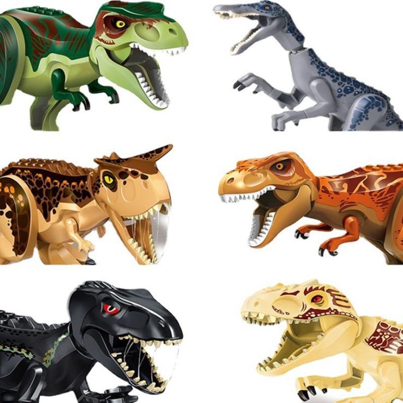 Jurassic World 2 Dinosaurs Figures Tyrannosaurus Rex Indominus Rex I-Rex Indoraptor Building Blocks Kids Toy Compatible