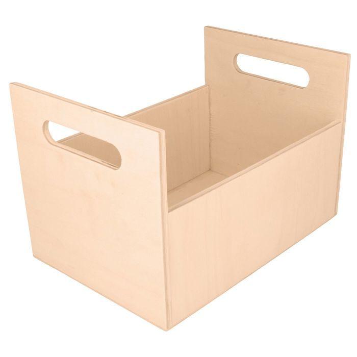 Wooden Locker - ARTEMIO - 24x16.5x16 Cm - Beige - Customizable - Practical