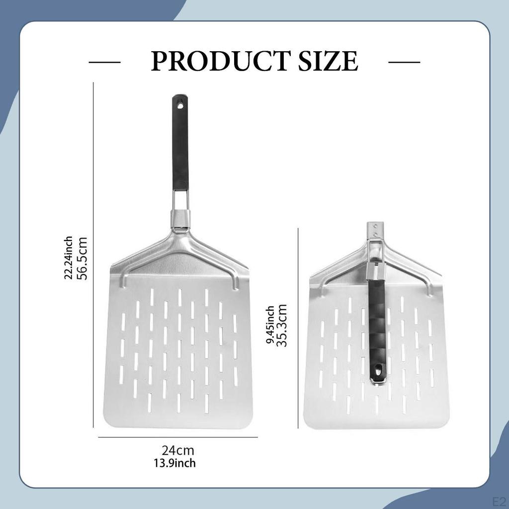 Folding Pizza Peel Handle Versatile Portable Easy Storage Turner Paddle for Omelette