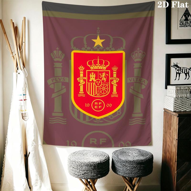 Spain national football team Wall Tapestry Aesthetic Wall Hanging Printed Fabric Blanket Decorative Tapestries for Bedroom Living Room Home Decor