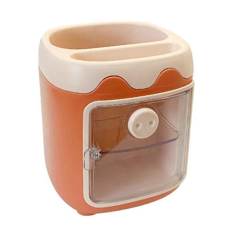 1pcs Cute Bear Pencil Holder Pen Table Organizer Multipurpose Decoration Box-Neverdie Store Compact Storage