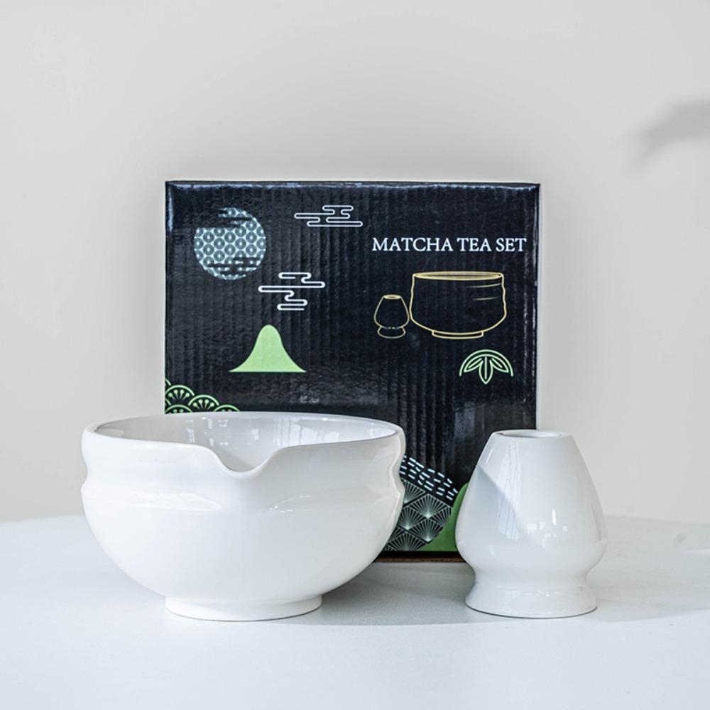 with Pouring Spout Matcha Whisk Holder Ceramic Matcha Making Kit New Matcha Bowl Tea Lovers