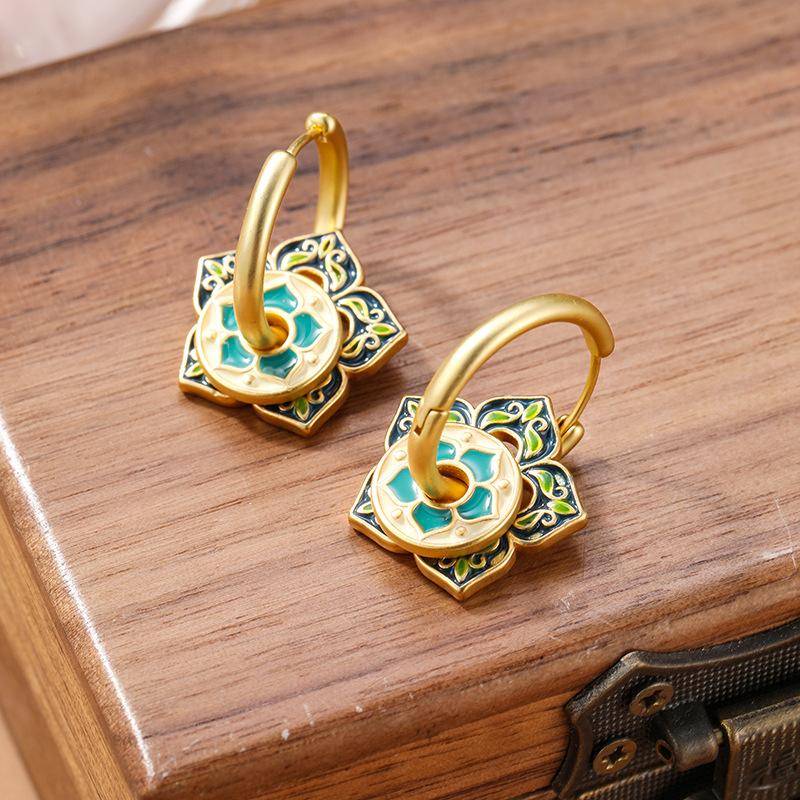 

SUYU Женские серьги-капли из цветной эмали, элегантные, в стиле легкой роскоши, модные, универсальные, с уникальным дизайном золотистый