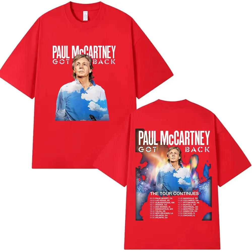 Paul Mccartney Got Back Tour 2025 Graphic T Shirts Unisexs Hip Hop Rock Style Short Sleeve Tshirts Pure Cotton Tshirt Streetwear