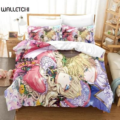 3D Print Anime Bibliophile Princess Bedding Set Duvet Cover Bed Set Quilt Cover Pillowcase Comforter King Queen Size Boys Adult