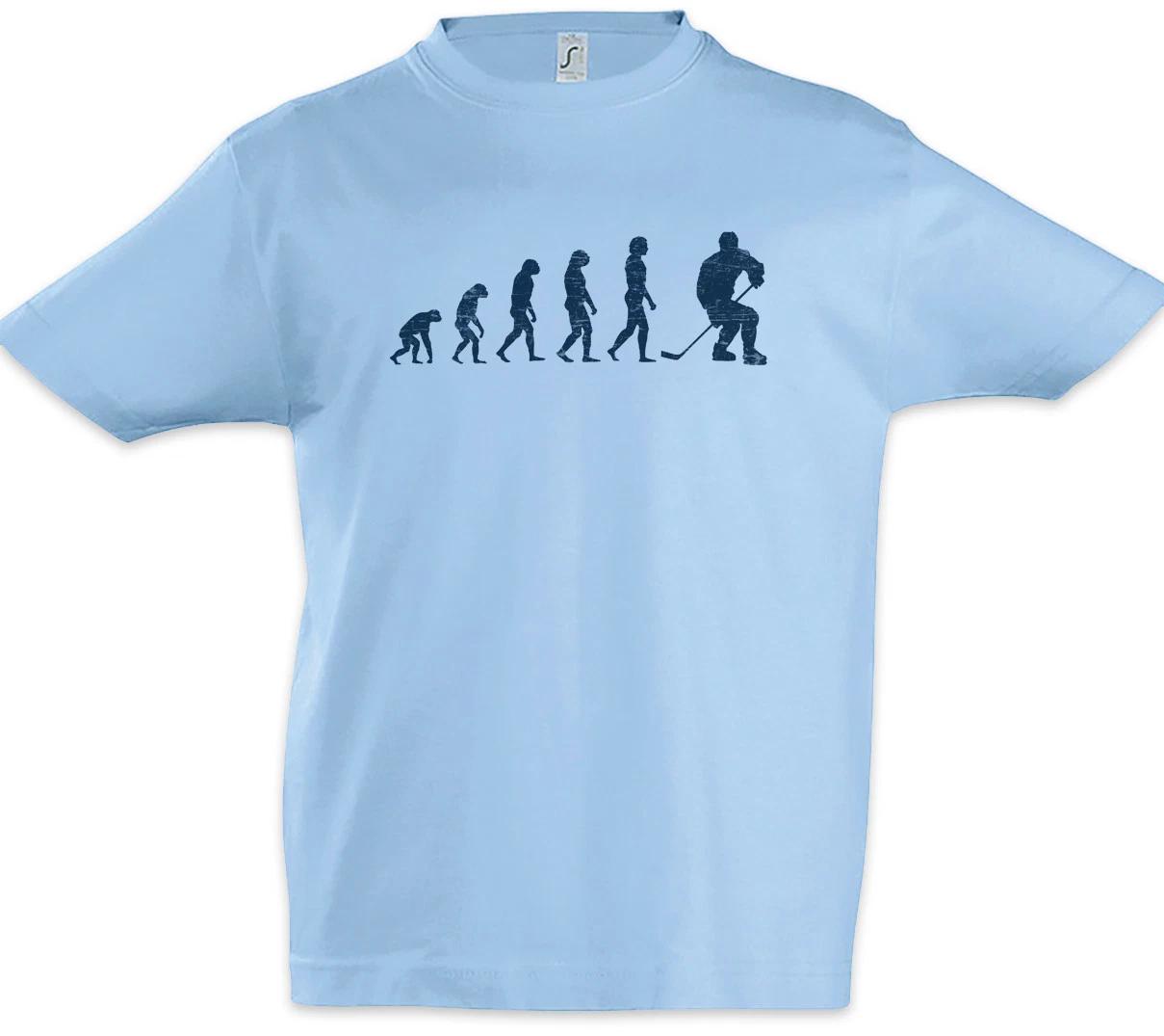 Eishockey Evolution Boys kids boys T-Shirt Hockey Player Coach Fun Human Charles Darwin 140